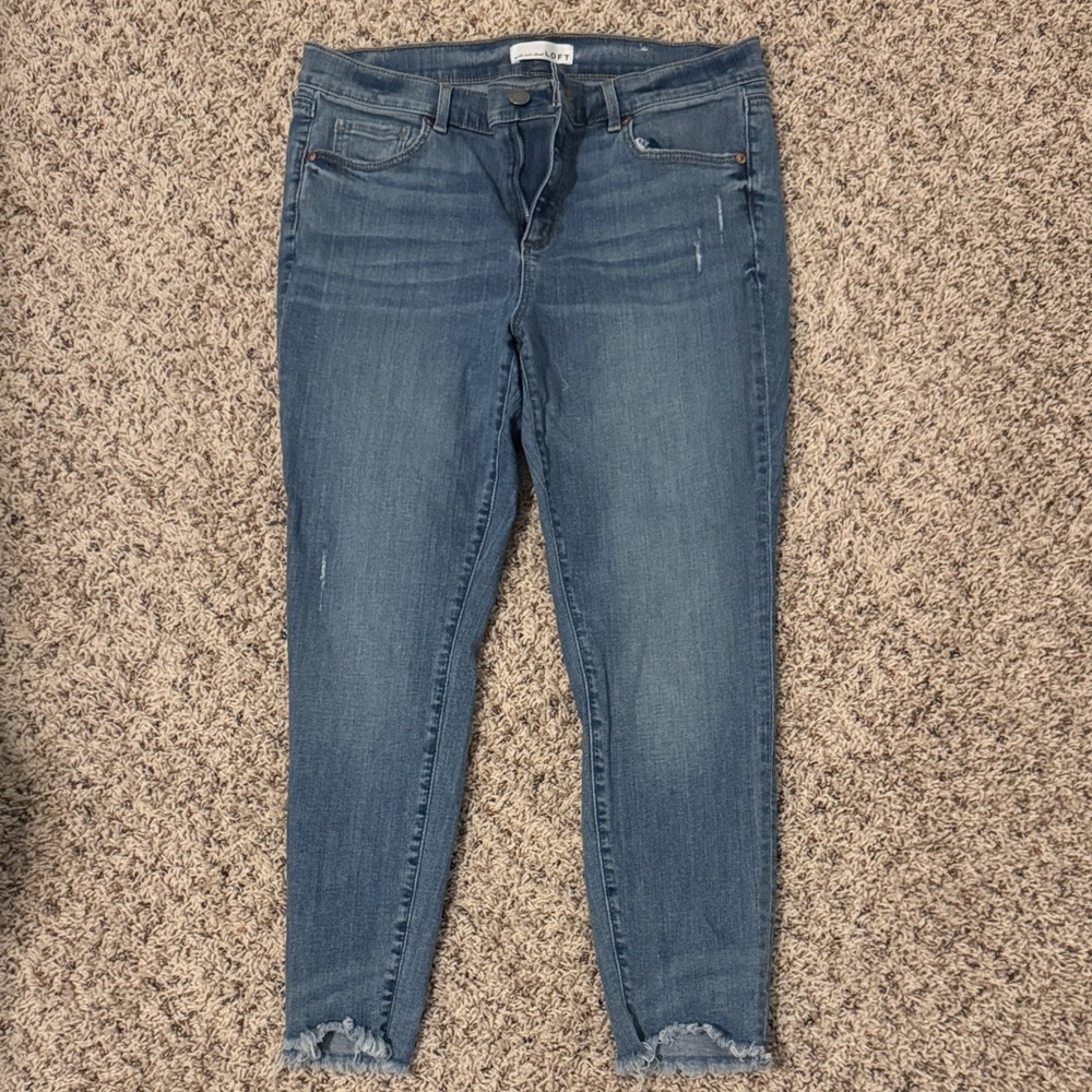 LOFT Blue Ankle Cropped Jeans